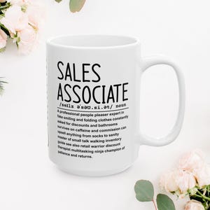 Sales associate mug, Retail worker gift, Funny job mug, Custom work mug, Retail hero cup, Store clerk gift, Cashier coffee mug 11oz 15oz