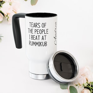 Tears of the people I beat at rummikub mug, game night mug, rummikub gift, winner mug, rummikub trophy, travel mug 14oz