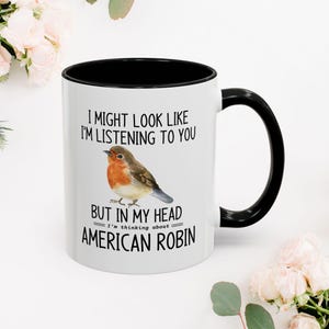 American robin mug, Robin coffee cup, Bird lover gift, Songbird mug, Robin art mug, Nature mug, Birdwatcher mug