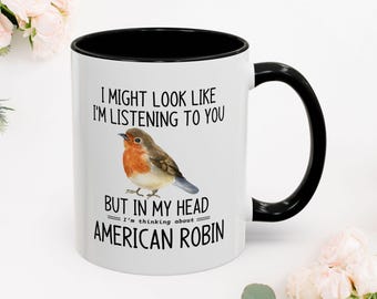 American robin mug, Robin coffee cup, Bird lover gift, Songbird mug, Robin art mug, Nature mug, Birdwatcher mug