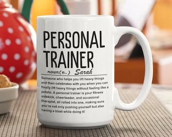 Custom Fitness Mug, Personal Trainer Gift, Workout Coffee Mug, Gym Lover Cup, Personalized Mug, Fitness Enthusiast, Motivational Mug