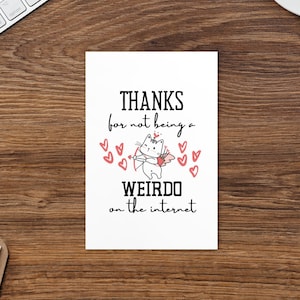 Danke, dass du im Internet kein Verrückter bist, Internet-Dating-Jubiläumsgeschenk, Online-Dating-Geschenk, Met Online