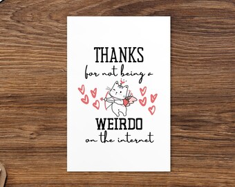Grappig internet dating-verjaardagskaart, online romantisch cadeau