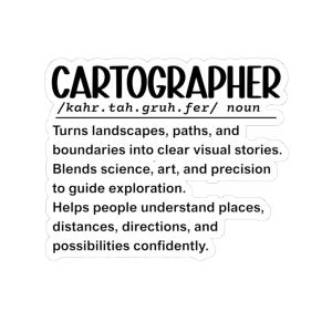 Kartograf definition klistermärken | Mapmaker typografi klistermärke