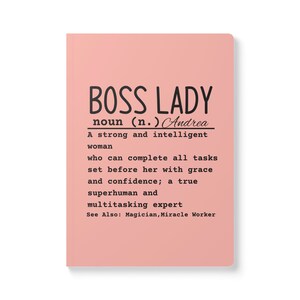 Boss Lady Notebook, Personalized Notebook, Boss Lady Gift, Custom Office Journal, Empowering Notebook, Chic Planner, Boss Lady Diary