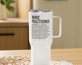 Taza de viaje de acero inoxidable para enfermeros/as practicantes.