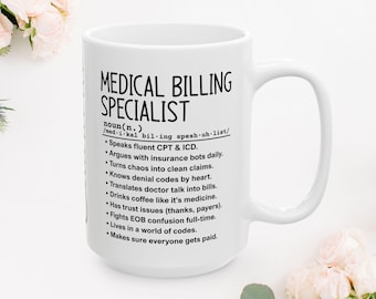 11oz 15oz Arztabrechnungsbecher, Coder Becher, Rechnungsspezialist, Bürojob Becher, Coder Geschenk, Arbeitsbecher