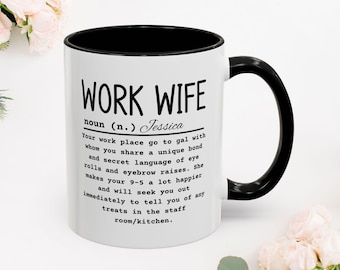 Work Wife Gifts | Work Wife Jokes | Best Work Wife Ever Mug | Work Friend Gift | Colleague Leaving Gift | Christmas Gifts