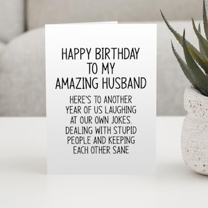 Carte d'anniversaire de mari pour mari | Téléchargement numérique | Carte d'anniversaire imprimable | carte postale pour lui | Impression à la maison | Carte d'anniversaire pour mari
