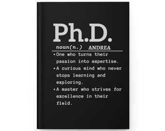 Ph.D. Abschlussgeschenk | Hardcover-Zeitschrift