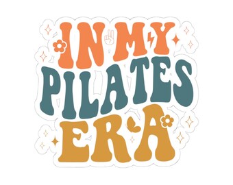 Cute Pilates Sticker for Fitness Enthusiasts, Pilates Lover Sticker for Water Bottles and Laptops