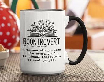 Booktrovert Mug, Literary Mug, Book Lover Gift, Introvert Mug, Reading Mug, Bookish Gift, Book Themed, Gift for Readers, Bookish Merchandise