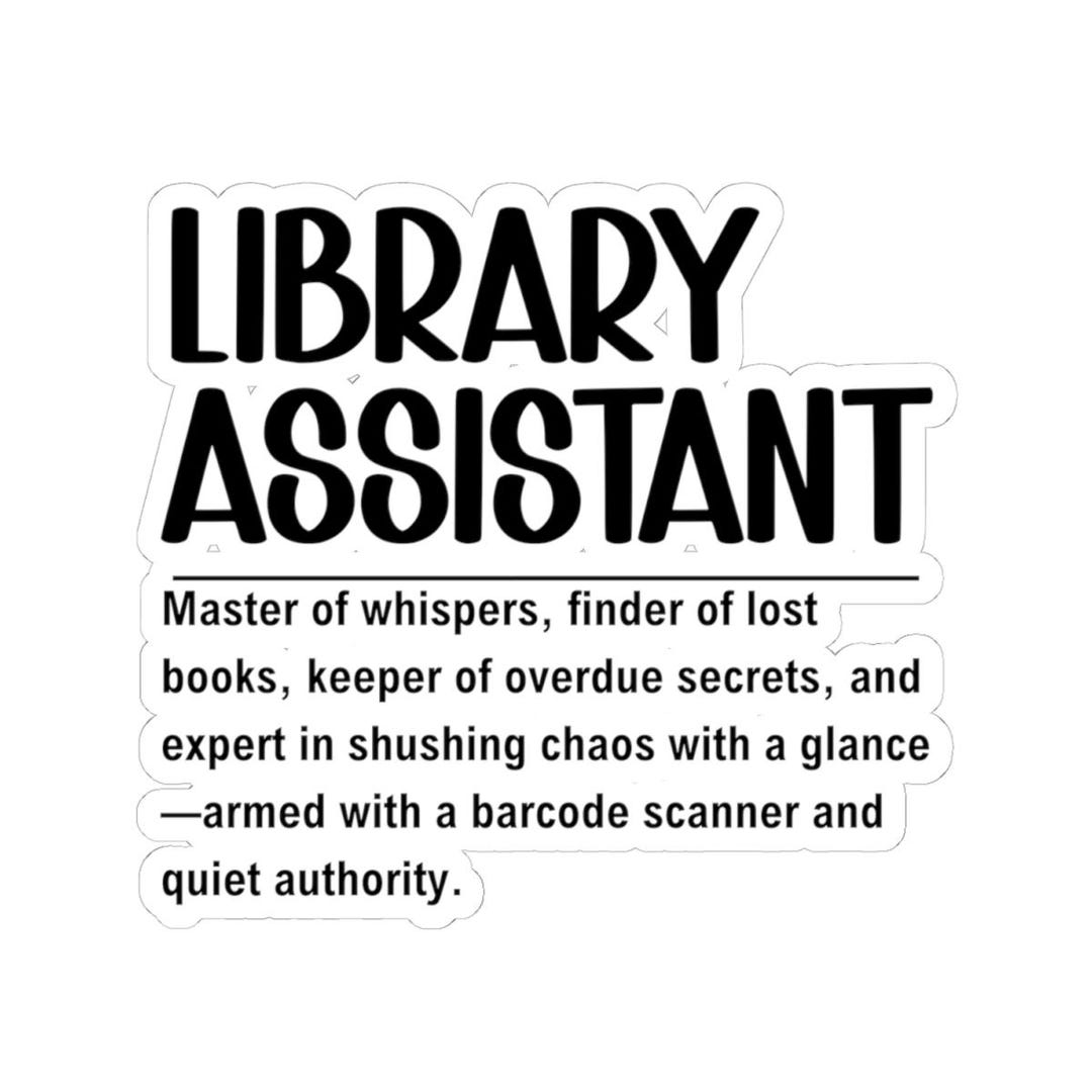 Library Assistant Pin Library Assistant Sticker, Library Worker Gift, Book Lover Gift ...