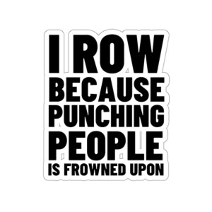 Rowing Sticker, Crew Decal, Boating Gear, Rowing Gifts, Water Sports Art, Durable Stickers, Oars and Rowers