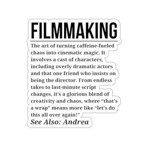 Film Stickers, Movie Decor, Cinema Art, Filmmaker Gift, Video Stickers, Creative Stickers