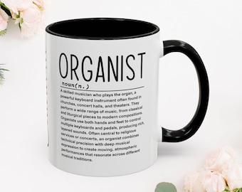 Kubek organista, kubek kościelny, spersonalizowany organista, prezent dla organów piszczałkowych 11 uncji
