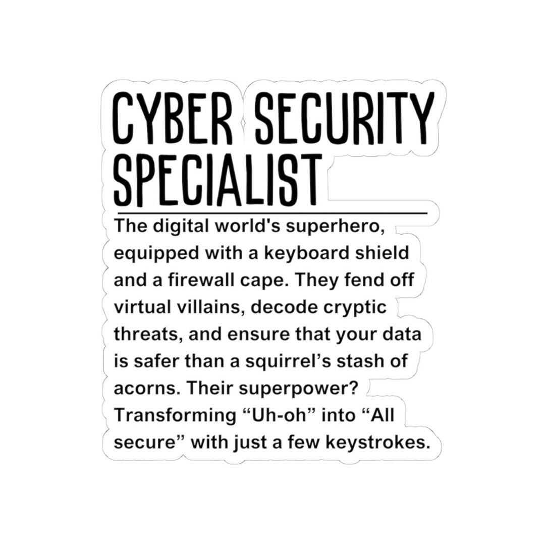 Cyber Security Sticker, Tech Sticker, Security Expert - Etsy