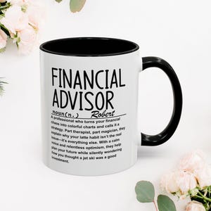 Taza divertida de finanzas, regalo de asesor financiero, taza de asesor financiero, taza de broma financiera, taza de contable, taza de café de CPA