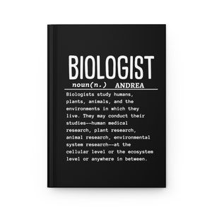 Biologist Gift | Marine Biology | New Biologist | Biology Gift | Biology Notebook | Future Biologist | Biology Student Hardcover Journal