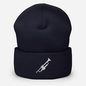 Trumpet Embroidery Beanie | Brass Instrument Winter Wear