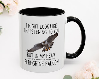 Peregrine falcon mug, Falcon coffee cup, Raptor bird mug, Bird lover mug, Falcon gift idea, Birdwatcher gift