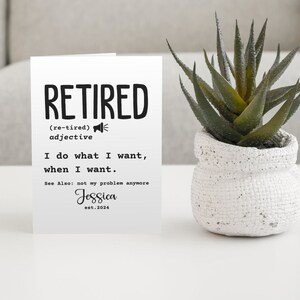 Carta di pensionamento / Capo o amico / Sono una puttana in pensione / Idee regalo personalizzate per la pensione / Regalo divertente per la pensione