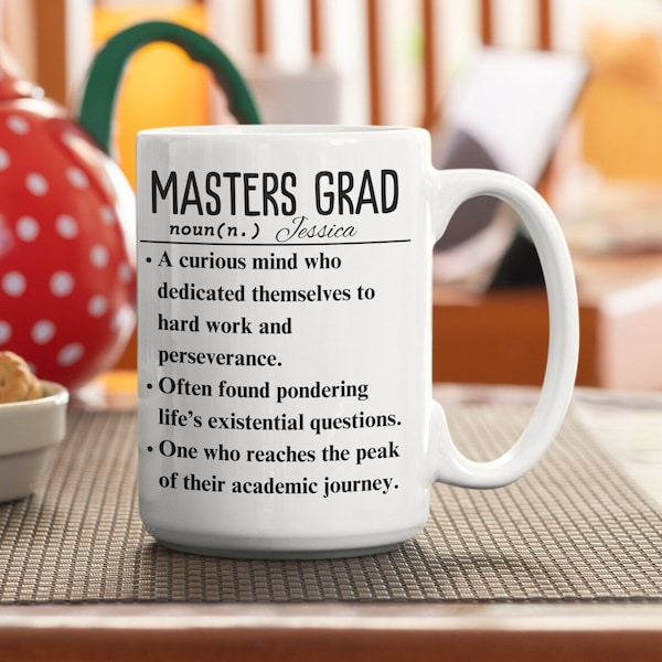 Masters Student | Custom Master Of Business Administration Graduate Gift | Personalized Mba Graduation Mug | Graduation Custom Thesis Mug