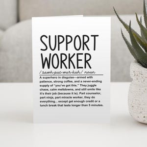 Support worker art, Digital download, Care worker gift, Digital wall art, Carer quote print, Social care art