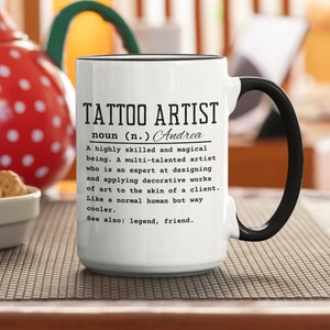 Tattoo Artist Coffee Cup | Tattoo Mug | Tattoo Gift Idea | Gift For Tattoo Artist | Gift For Him | Tattoo Shop Sign | Birthday Gift