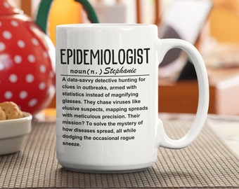 Tazza divertente con la definizione di epidemiologo: regalo per la salute pubblica