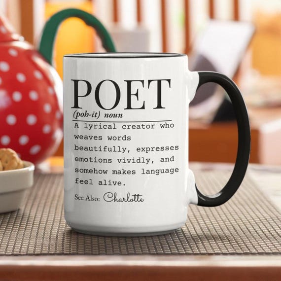 Dichter Tasse | Poesie Kaffeebecher | Schriftsteller Geschenk