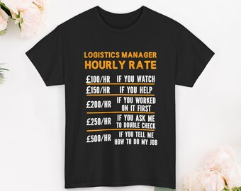 Chemise de responsable logistique personnalisée, t-shirt de travail amusant, chaîne d'approvisionnement, cadeau de bureau