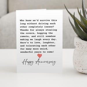 Alles Gute zum Jubiläum Grußkarte, Liebeskarte, Hochzeitskarte, Romantische Karte