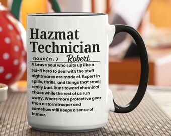 Custom Hazmat Tech Mug: Funny Gift for Hazmat Workers