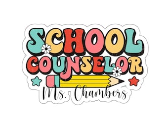Personalized School Counselor Sticker: Teacher Appreciation Gift