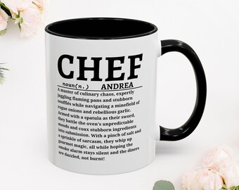 Personalized Chef Definition Mug: Culinary Gift, Kitchen Decor