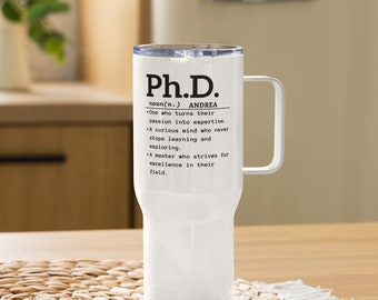 Personalisierte Doktoranden-Reisetasse: Doktoranden-Geschenk