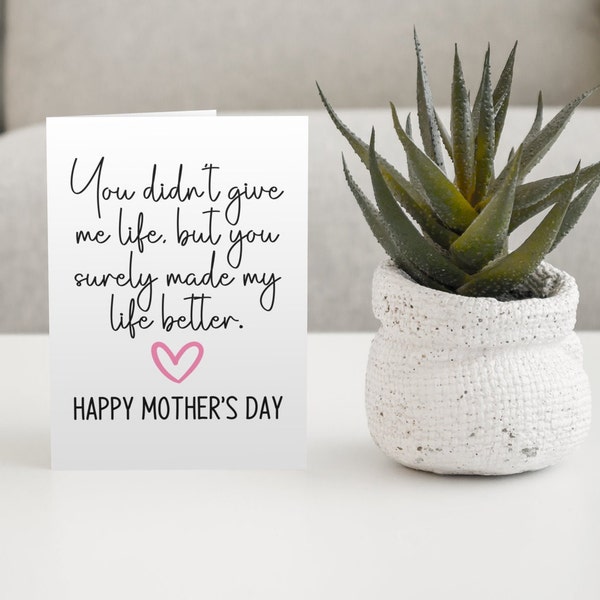 Bonus Mom Gifts | Stepmum Card | Stepmom Card | S Day Card Bonus Mom Mother' | Step Mom Mothers Day Card | Mother's Day Card