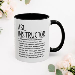 ASL Lehrer Geschenk, Gebärdensprache Geschenk, Benutzerdefinierte ASL Geschenk, Lehrer Geschenk, gehörlosen Lehrer Geschenk 11 Unze 15 Unze