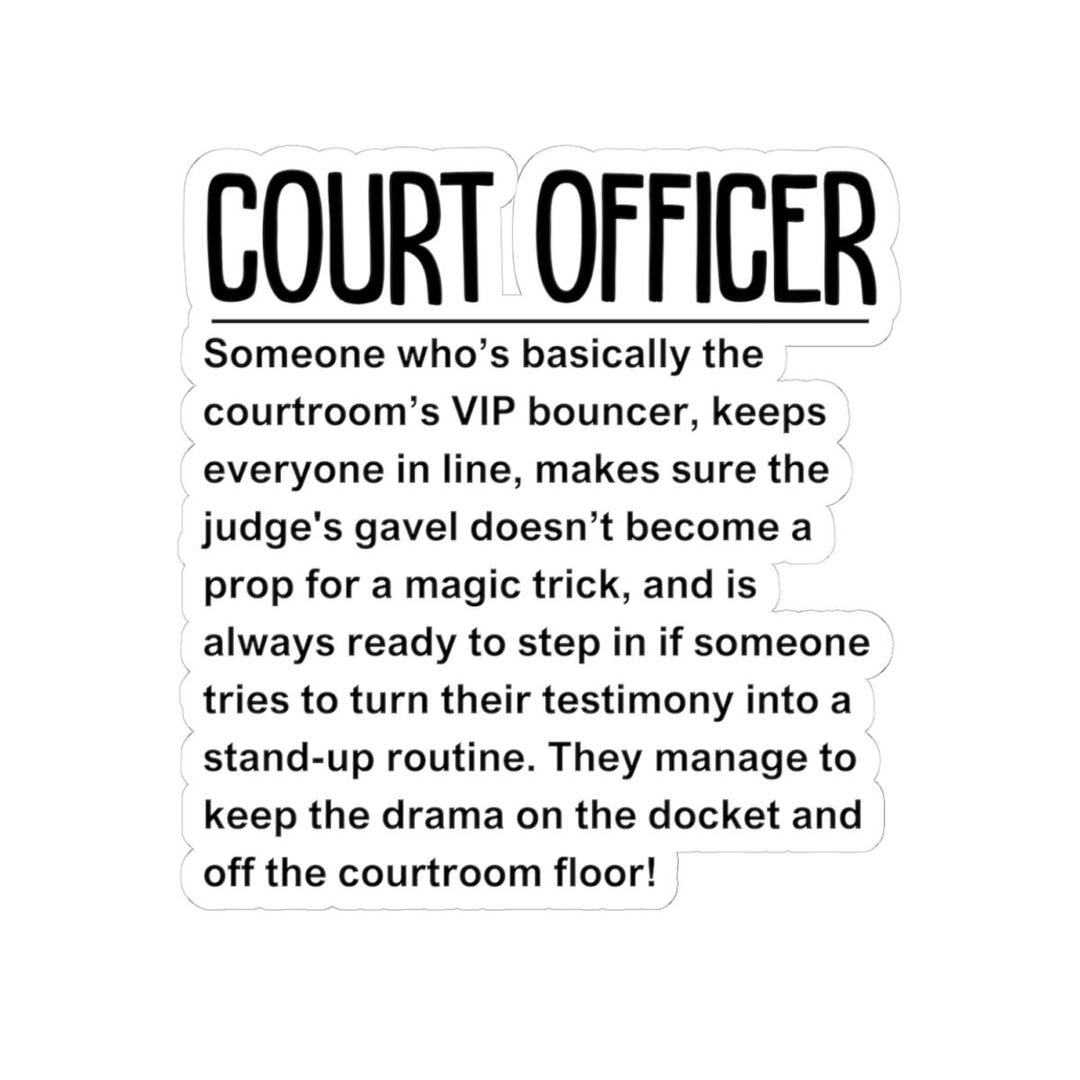 Court Officer Sticker, Justice Sticker, Law Enforcement - Etsy