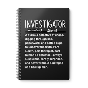 Private investigator notebook, Detective gift, Spy gift, Sleuth gift