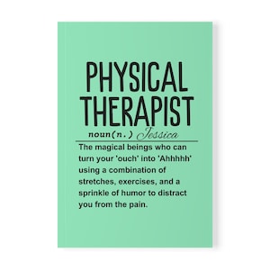 Physiotherapist notebook, Physiotherapist Gift, Funny Physio gift, Physical Therapist