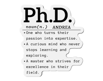PhD Graduierung Magnet: Vinyl Die-Cut Doktorarbeit Geschenk