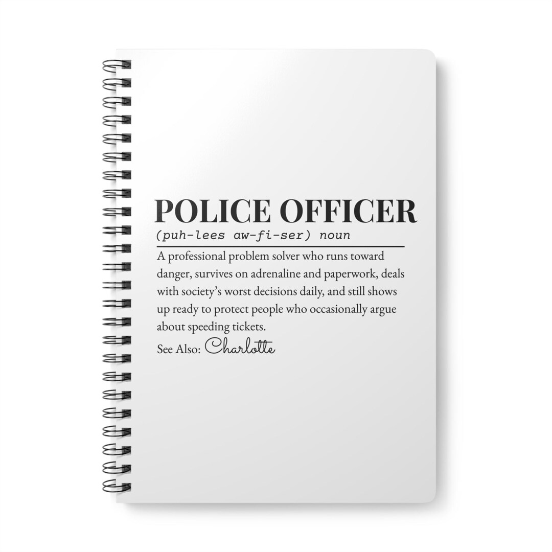 Police Officer Definition Notebook - Etsy