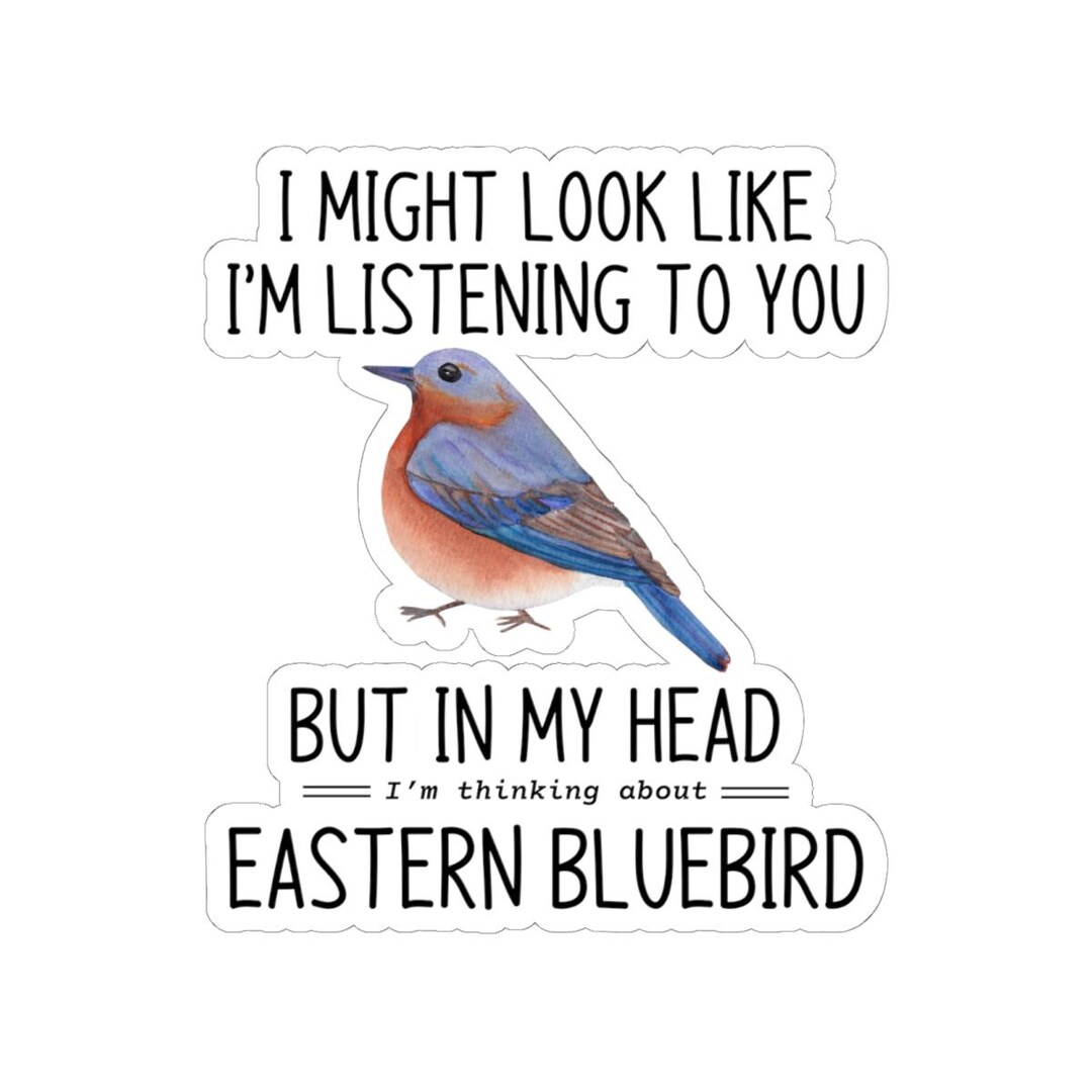 Eastern Bluebird, Bluebird Sticker, Bird Lover Gift, Songbird Sticker ...