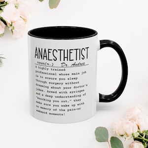 Coffee Mug, Anesthesia Mug for Anesthetist Graduation, Crna Mug, Anesthesiologist Gift, Healthcare Workers, Anesthesiology