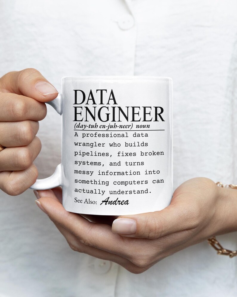 Taza para ingeniero de datos, taza de café para ingeniero de datos, regalo para programador imagen 2