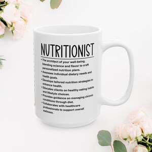 Personalized Nutritional Coach Ceramic Mug, Gift for Nutritionists, Custom Coffee Cup, Healthy Living Mug, Wellness Gift, Foodie Mug