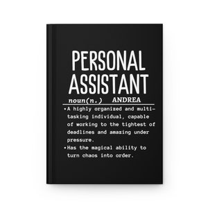 Office Assistant | Personal assistant | Team Squad Life | Gift for Personal assistant | Receptionist Gift Hardcover Journal Matte