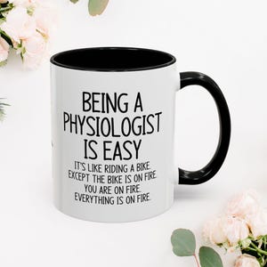 Tazza da caffè umoristica da fisiologo, regalo divertente per scienziati.